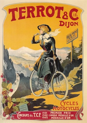 Old French bicycle advertisement poster